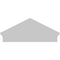 Ekena Millwork Peaked Cap Sunburst Architectural PVC Combination Pediment, 36"W x 15-7/8"H x 2-3/4"P (Pitch 6/12) PEDPC036X160PKC01 - alternate 4